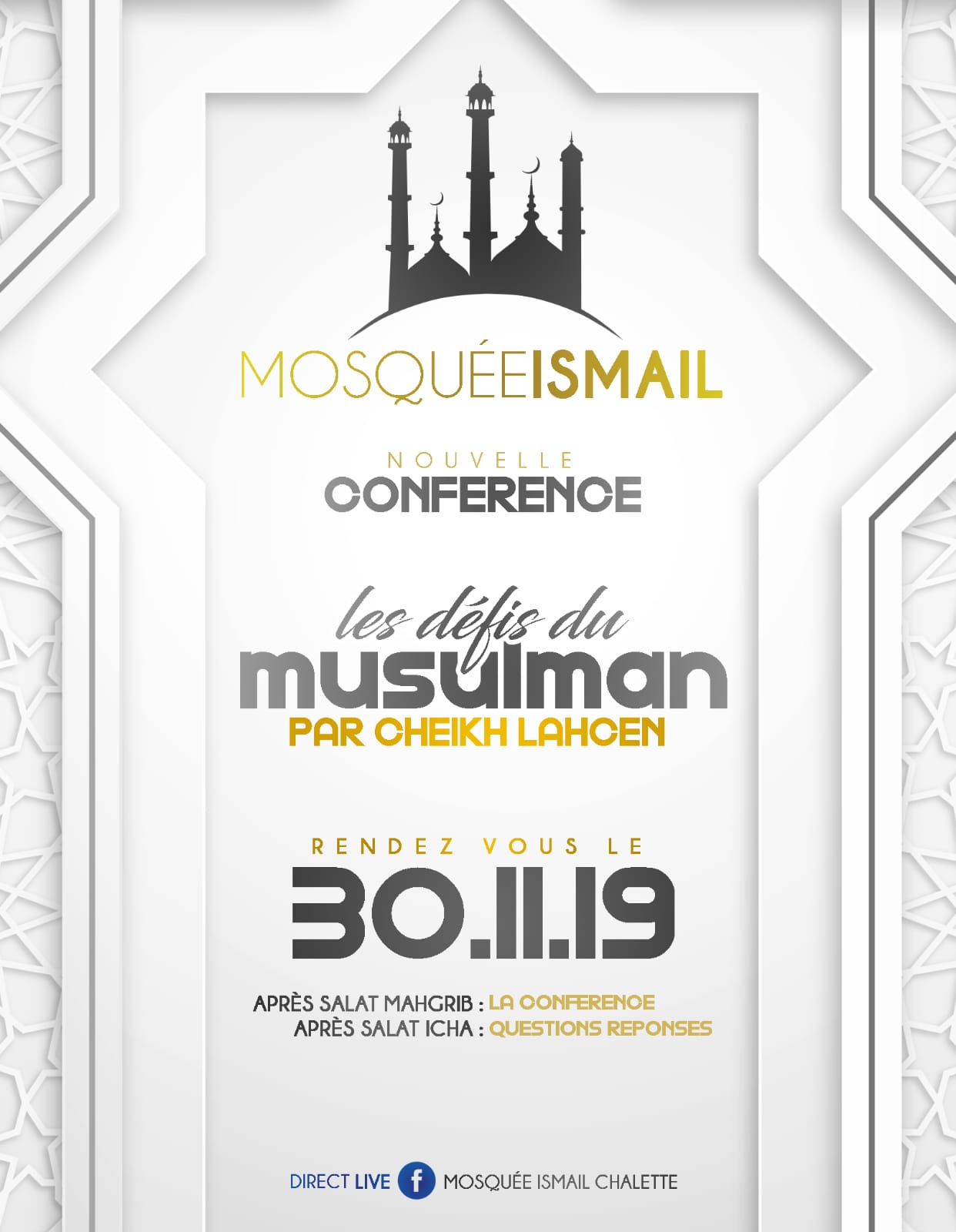Conférence mosquée Ismaël 